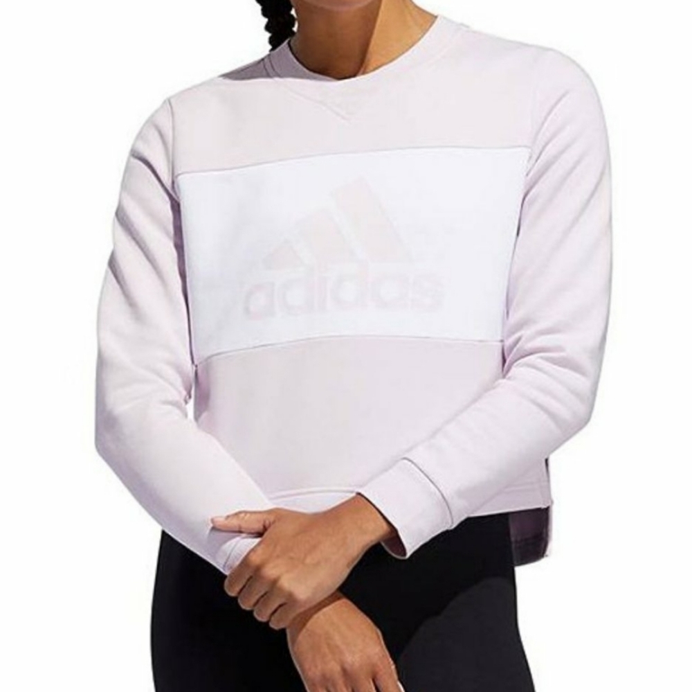 Adidas Cropped Sweatshirt Pink Sz XS NWT